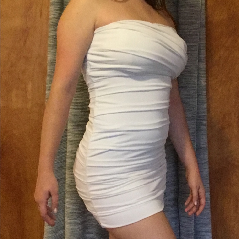 White Strapless Dress